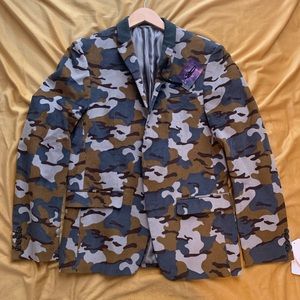 NWT camouflage corduroy sport coat S